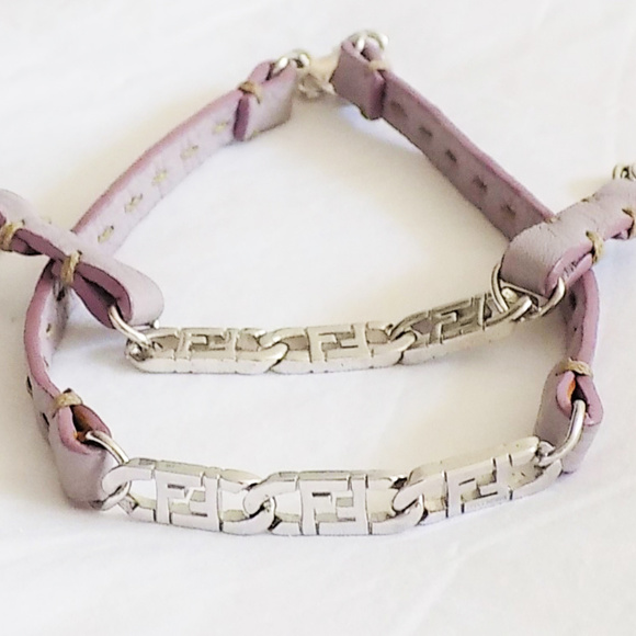 Fendi Jewelry Fendi Ff Logo Choker Leather Necklace Bracelet Poshmark poshmark